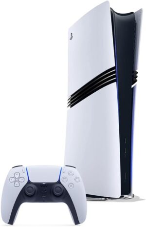 Sony PlayStation 5 Pro – Console Blanche avec Manette Sans Fil DualSense – 4K, Ray Tracing Avancé, Spectral Super Resolution