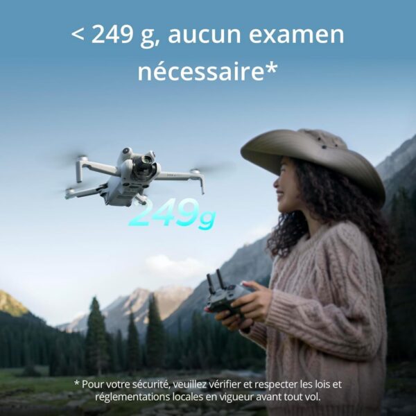 DJI Mini 4 Pro – Drone Ultra-Léger <249 g avec Télécommande RC-N2 et Accessoires – Caméra 4K/60fps HDR – 48 MP