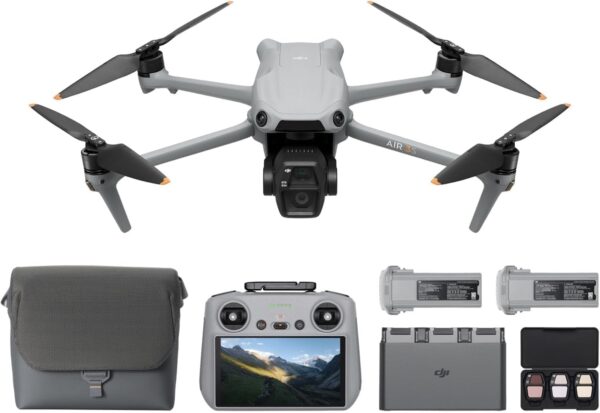 61AvXlD-R+L._AC_SL1500_ DJI Air 3S Fly More Combo – Drone 4K/60 ips CMOS 1" avec Radiocommande RC 2 et 3 Batteries – 45 min de Vol – Détection Omnidirectionnelle