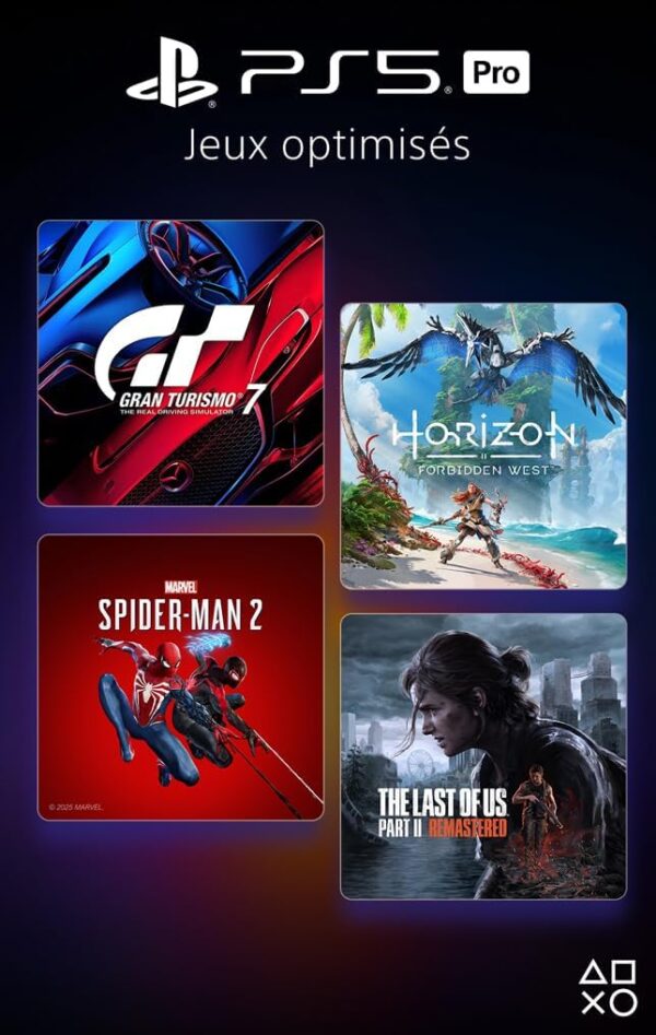 61QLHjeBhGL._AC_SL1016_ Sony PlayStation 5 Pro – Console Blanche avec Manette Sans Fil DualSense – 4K, Ray Tracing Avancé, Spectral Super Resolution