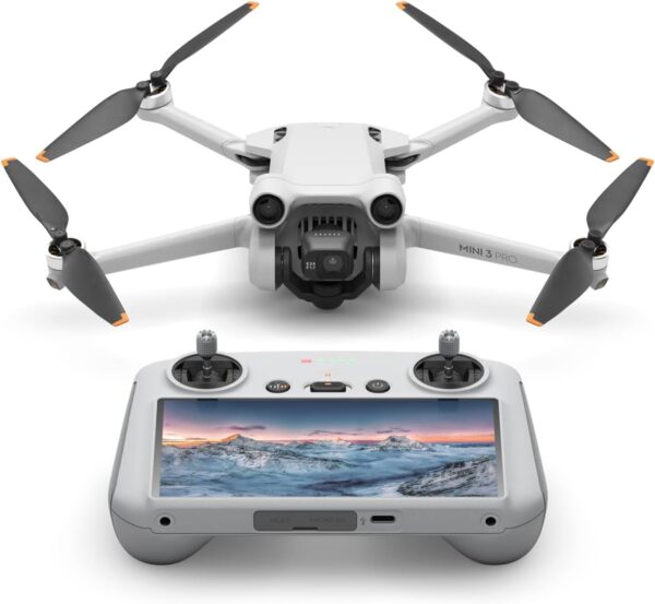 DJI Mini 3 Pro – Drone Caméra Léger & Pliable (Moins de 249 g) avec DJI Smart Controller – 4K/60 ips – 48 MP