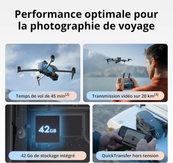 71GkvS7x5DL._AC_SL1500_ DJI Air 3S Fly More Combo – Drone 4K/60 ips CMOS 1" avec Radiocommande RC 2 et 3 Batteries – 45 min de Vol – Détection Omnidirectionnelle