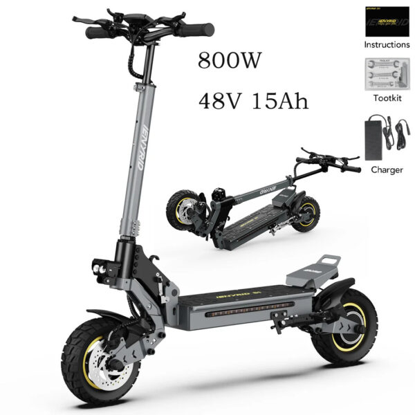 IENYRID S1 Trottinette Électrique 800W – 10 Pouces Pliable Offroad 48V 15Ah